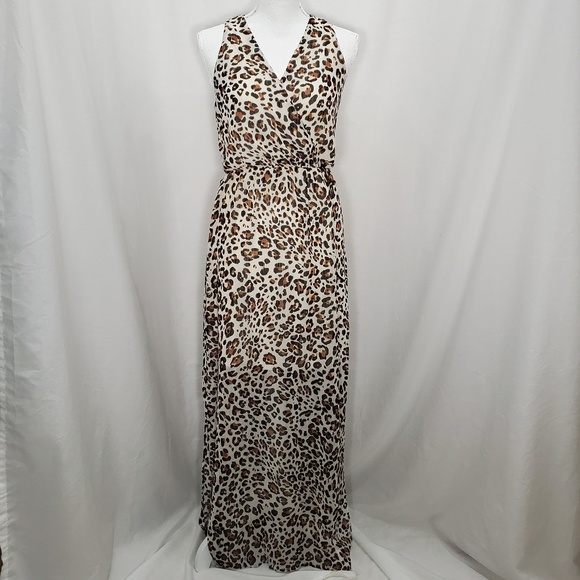 Dresses & Skirts - Long Leopard Print Dress size XS